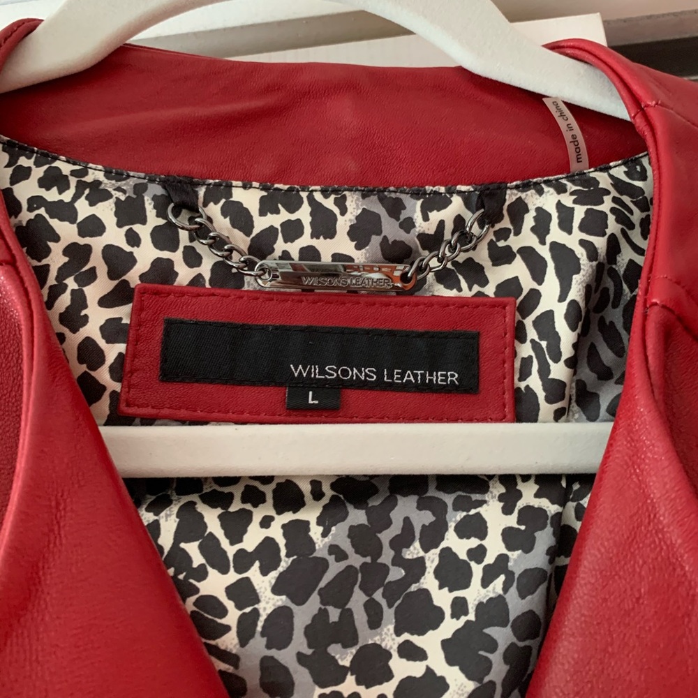 Red Leather Jacket - Picture 3 of 7
